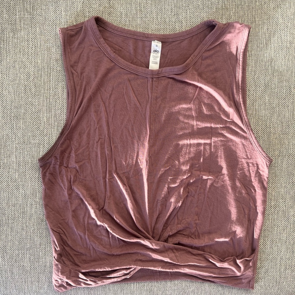 ALO YOGA COVER TANK - PURPLE